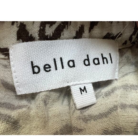 BELLA DAHL WOMENS MEDIUM LINEN BLEND SLEEVELESS TIERED MINI DRESS NEUTRAL NEW - Picture 3 of 13